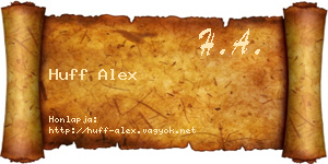 Huff Alex névjegykártya